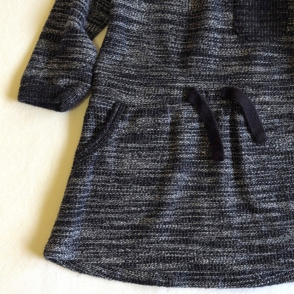 miles baby black marl woven knit tunic dress 12 months baby girl - Picture 3 of 7